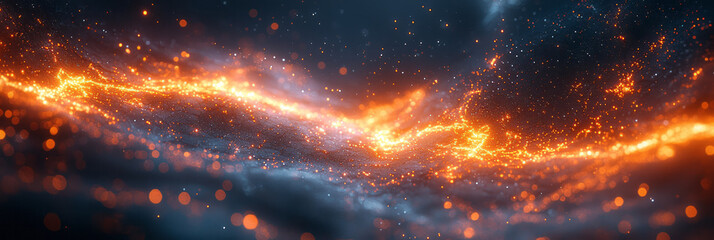 Poster - Abstract paths and shapes forming a map of unknown places, glowing with mystery and intrigue,