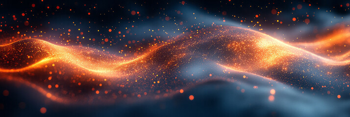 Poster - Abstract paths and shapes forming a map of unknown places, glowing with mystery and intrigue,