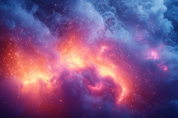 Poster - Soft, flowing trails of colorful smoke dancing in the air, creating a dreamy, vibrant effect in motion,