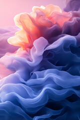 Poster - An abstract representation of peace, with soft, curved lines and soothing colors creating a tranquil mood,