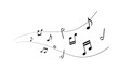 © taeco - 流れる音　線に乗って広がる音符