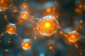 Poster - A complex web of lines and circles, symbolizing interconnectedness and the web of relationships in life,