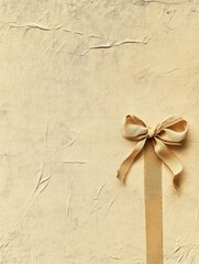 Poster - A textured light wrap creates a beautiful backdrop, accentuated by a small bow in the corner, ideal for festive gifting. Generative AI