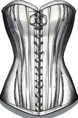 Corset stylish sketch illustration