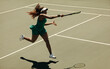 © Jacob Lund - Powerful forehand hit by professional woman tennis player on court