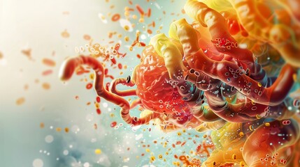 Wall Mural - microscopic cell structure - scientific illustration
