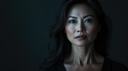 Poster - Serene Asian Woman Portrait