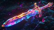 © Rudsaphon - Glowing Fantasy Dagger with Cosmic Energy Effects