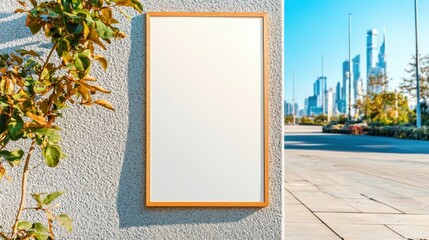 Aufkleber - Blank canvas in cityscape