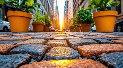 Poster - Golden hour street