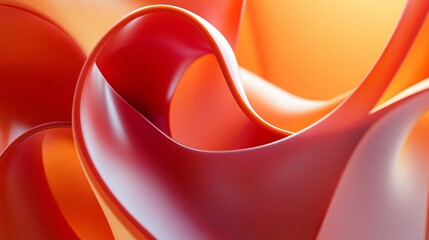 Poster - A vibrant, flowing design featuring smooth curves in shades of red and orange, creating a dynamic and modern visual impression.