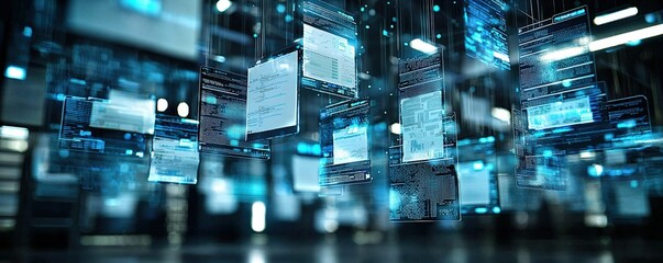 Poster - Futuristic AI Interfaces in a Digital Environment