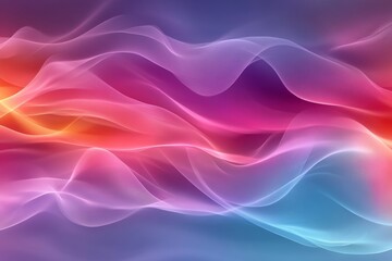 Canvas Print - Vibrant abstract waves of color blending seamlessly symbolizing movement creativity and the dynamic flow of energy in an ethereal dreamlike composition