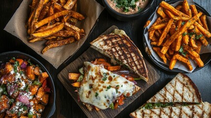 Poster - Delicious Array of Comfort Foods on Table