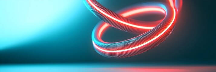Poster - Captivating abstract background with dynamic fluid neon wave patterns against a dark backdrop  Visually striking and futuristic design for digital art visuals and media projects