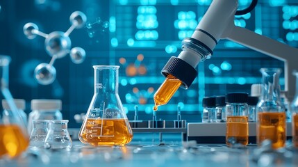 Close up view showcasing innovative chemical reactions taking place in a fuel laboratory highlighting the latest advancements in processing technology and scientific discovery