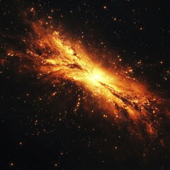 Wall Mural - orange galaxy - bright way in lactic star wallpaper
