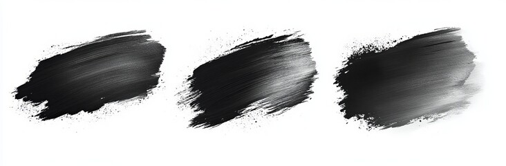Poster - A messy shape drawing collection isolated on white where ink splatters are applied to a clean and dark background. An abstract dirty blob in a messy shape is smeared with grunge stain and graffiti