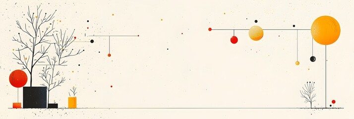 Poster - Elegant and Serene Minimalist Line Art Composition Scattered Against a Neutral Background Showcasing a Modern and Sophisticated Visual Concept