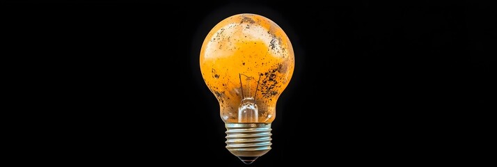 Aufkleber - Glowing Lightbulb Symbolizing a Sudden Idea or Insight in the Dark Conceptual Creative and Problem Solving Concept