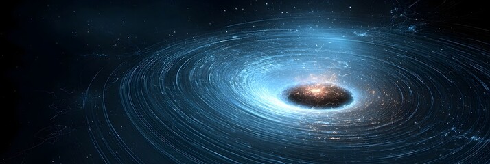 Fototapete - Mesmerizing digital abstract background featuring vibrant plasma energy waves radiating outward from a central focal point in a dynamic futuristic composition