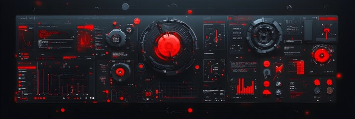 Aufkleber - Minimalist and Futuristic Digital Interface with Stylish Buttons and Sliders for Seamless User Experience in Web and Mobile Applications