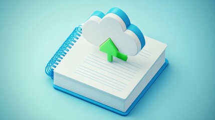 Poster - the following 3d illustration illustrates how wifi documents are downloaded.