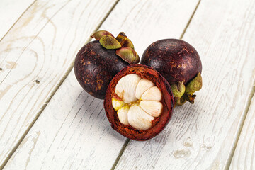 tropical exotic sweet juicy mangosteen