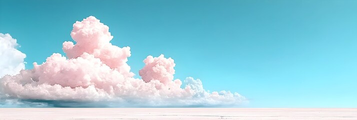 Poster - Soft wispy clouds drifting across a serene blue sky creating a calming ethereal atmosphere that symbolizes tranquility peacefulness and serenity