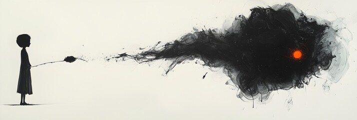 Poster - Captivating ink swirls and flows in water forming mesmerizing abstract shapes and patterns  This image showcases the natural beauty and fluid motion of the medium