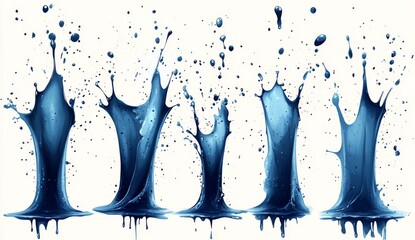 Poster - Poster, banner, and card designs with grunge stains.