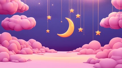 Poster - A sky cloud background with abstract light blue particles