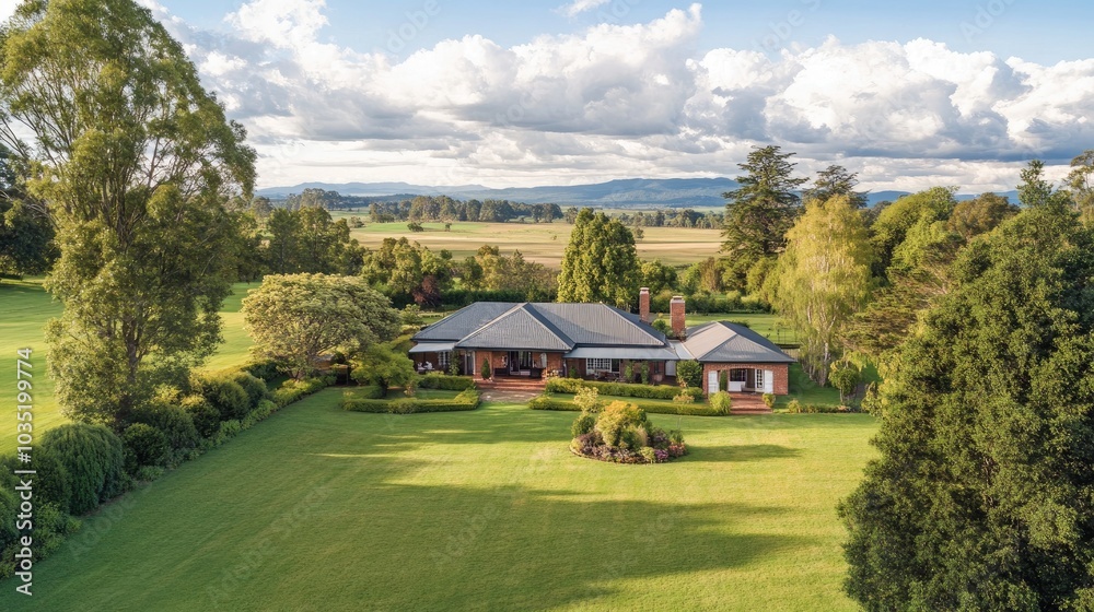 A luxurious country estate with expansive gardens and premium finishes ...