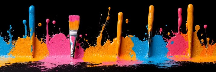 Aufkleber - Mesmerizing Liquid Paint Patterns Merging with Vibrant Marbling Effects   Captivating Abstract Digital Art with Fluid Colorful Swirls and Blending Textures