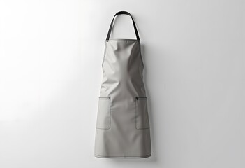 Leinwandbilder - Blank apron with strap mockup, top view, 3d rendering. Empty chef or waiter uniform mock up, isolated. Clear protect dickey for housewife or butcher mokcup template.
