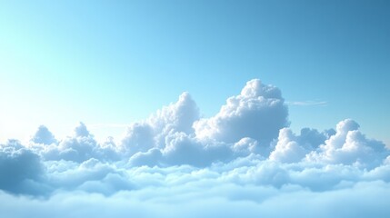 Wall Mural - The sky is blue and filled with clouds