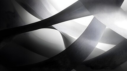 Poster - Abstract Geometric Lines Background   Black and White Abstract Shapes