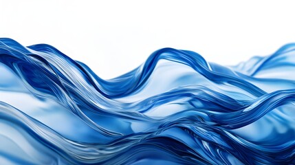 Poster - Abstract Blue Water Waves Flowing Background