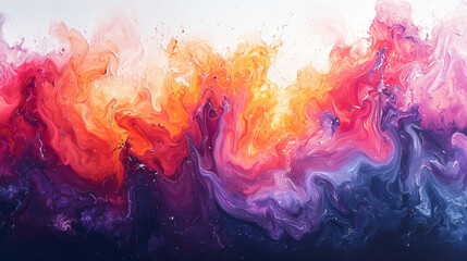 Abstract colorful fluid art painting, ideal for creative, art, or home decor advertising.
--q 2 --s 600 --ar 16:9