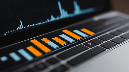 Abstract business and charts and graphs with statistics to innovative analyze business potential and forecast future development of companies growth.