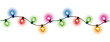 © Kateina - Realistic glowing colorful christmas lights in seamless pattern on transparent background