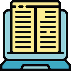 Poster - Laptop displaying a spreadsheet, potentially representing online accounting software or financial technology