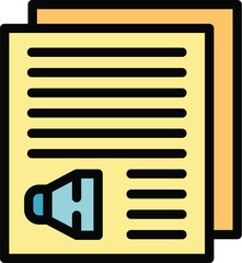 Poster - This vector icon of an audio document is representing a sound recording file