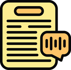 Poster - this icon of a voice note app is showing audio recording software for smartphones to listen to later