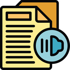 Poster - This colorful icon features an audio file, indicating a downloadable sound document