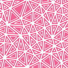 Poster - minimal geometric background. rounded solid shapes in frames. medium triangles size. solid color sty