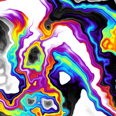 Abstract colorful wavy groovy psychedelic background