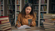 © Yuliia - Asian girl student sitting in library write doing homework frustrated young woman getting notification on mobile phone reading bad news failing exam dropout from college losing scholarship feel upset