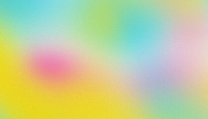 Poster - Colorful pink, yellow and turquoise gradient noisy grain background texture