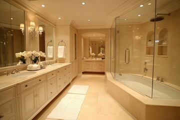 Wall Mural - Bathroom Cabinets - Elegant and Beautiful Design for a Luxury Master Bathroom